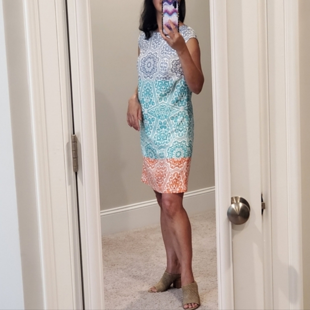 NEW Shift  Block Pattern Dress